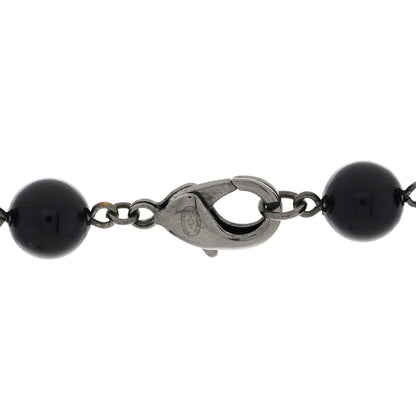 Chanel Ruthenium Beaded CC Long Necklace Black 4 of 4
