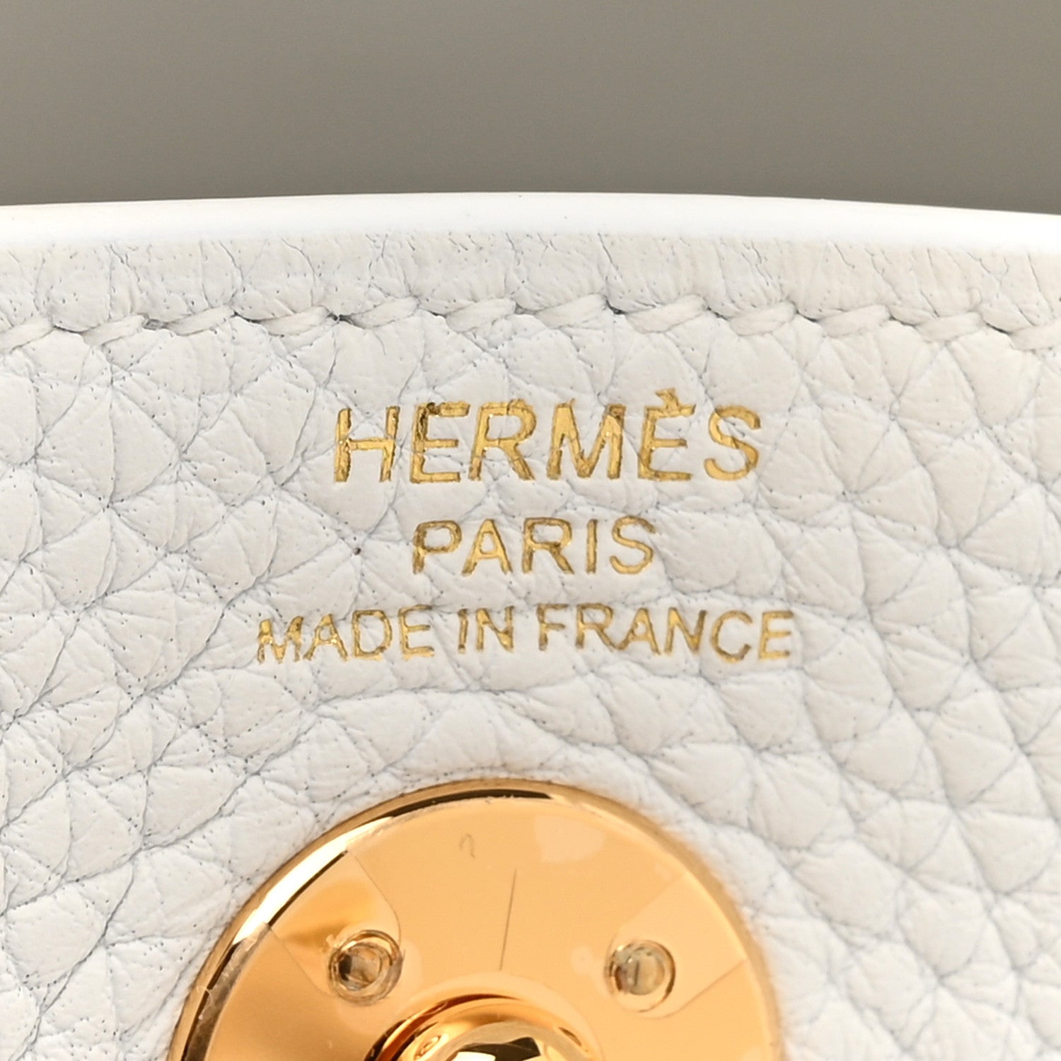 Hermes Taurillon Clemence Mini Lindy 20 New White 6 of 11