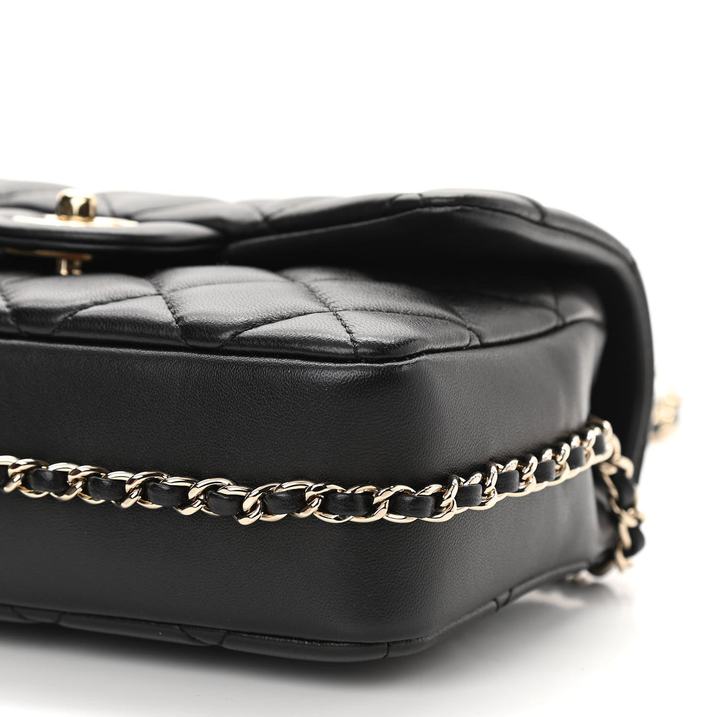 Lambskin Quilted Small My Precious Flap Black