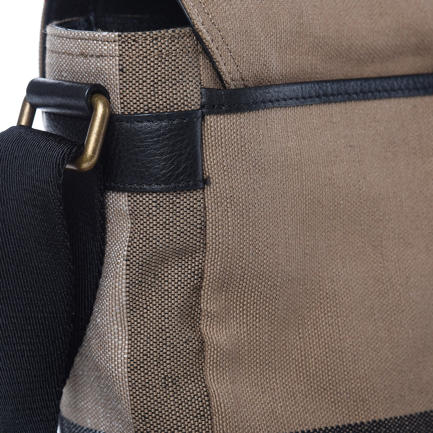 Burberry Canvas Mega Check Large Baildon Messenger Bag Black 11 of 12