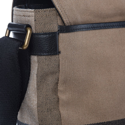 Burberry Canvas Mega Check Large Baildon Messenger Bag Black 11 of 12