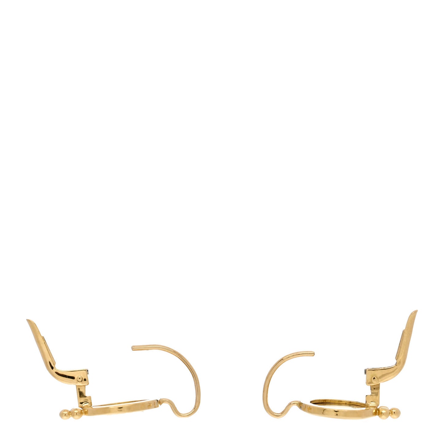 18K Yellow Gold Angel Earrings