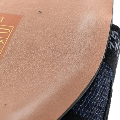 Christian Dior Canvas Dior Embroidered Dway Flat Slide Sandals 36 Navy Blue 12 of 13