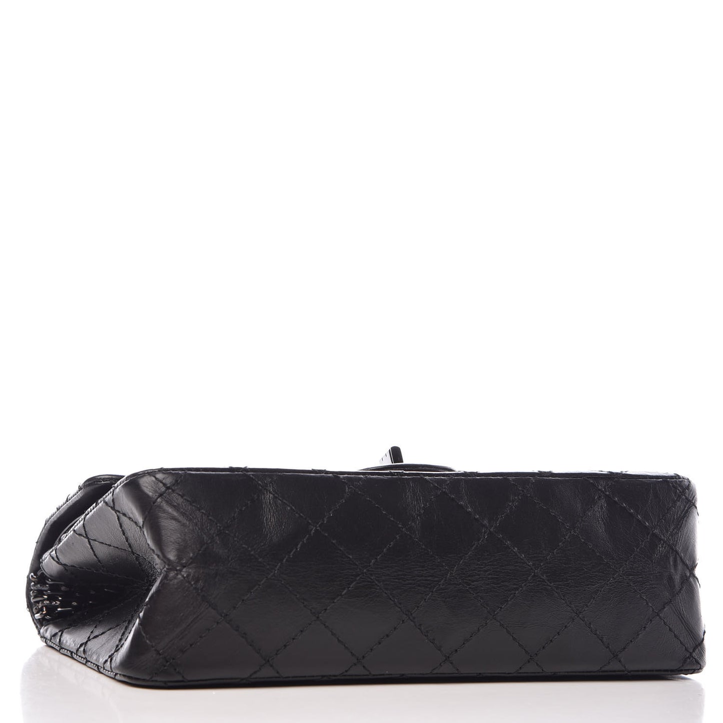 Aged Calfskin Quilted 2.55 Reissue 225 Flap So Black