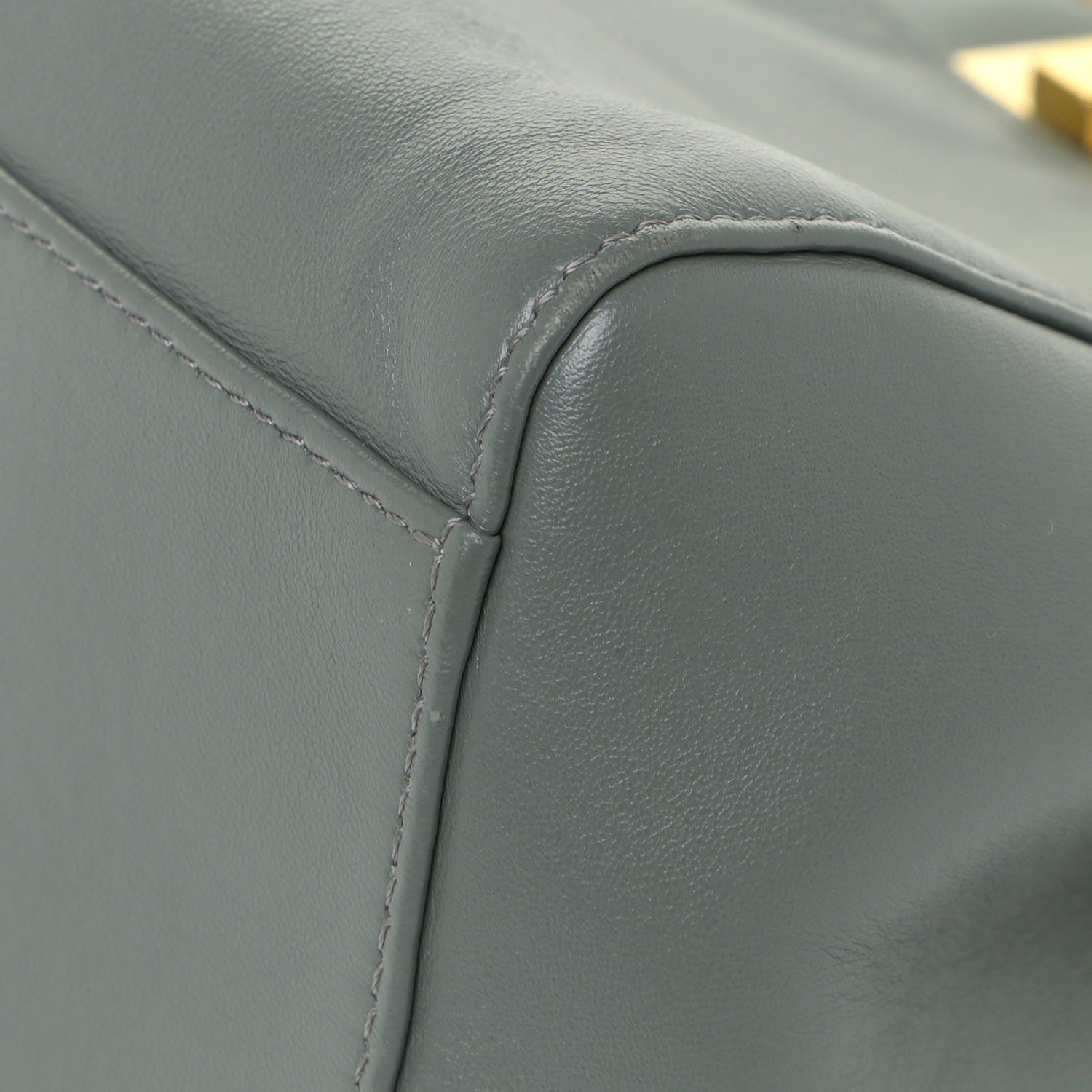Fendi Nappa Mini Peekaboo Iconic Satchel Fumo 12 of 14