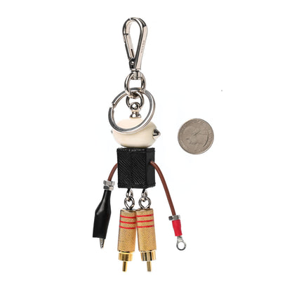 Prada Saffiano Edward Robot Trick Keychain 2 of 2