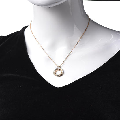 Cartier 18K Pink White Yellow Gold Diamond Trinity Pendant Necklace 2 of 6