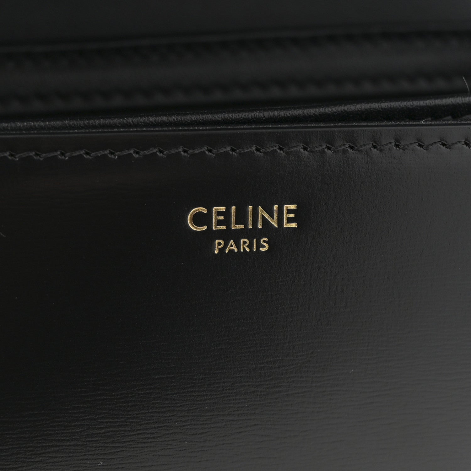Celine Shiny Calfskin Medium Triomphe Black 6 of 11