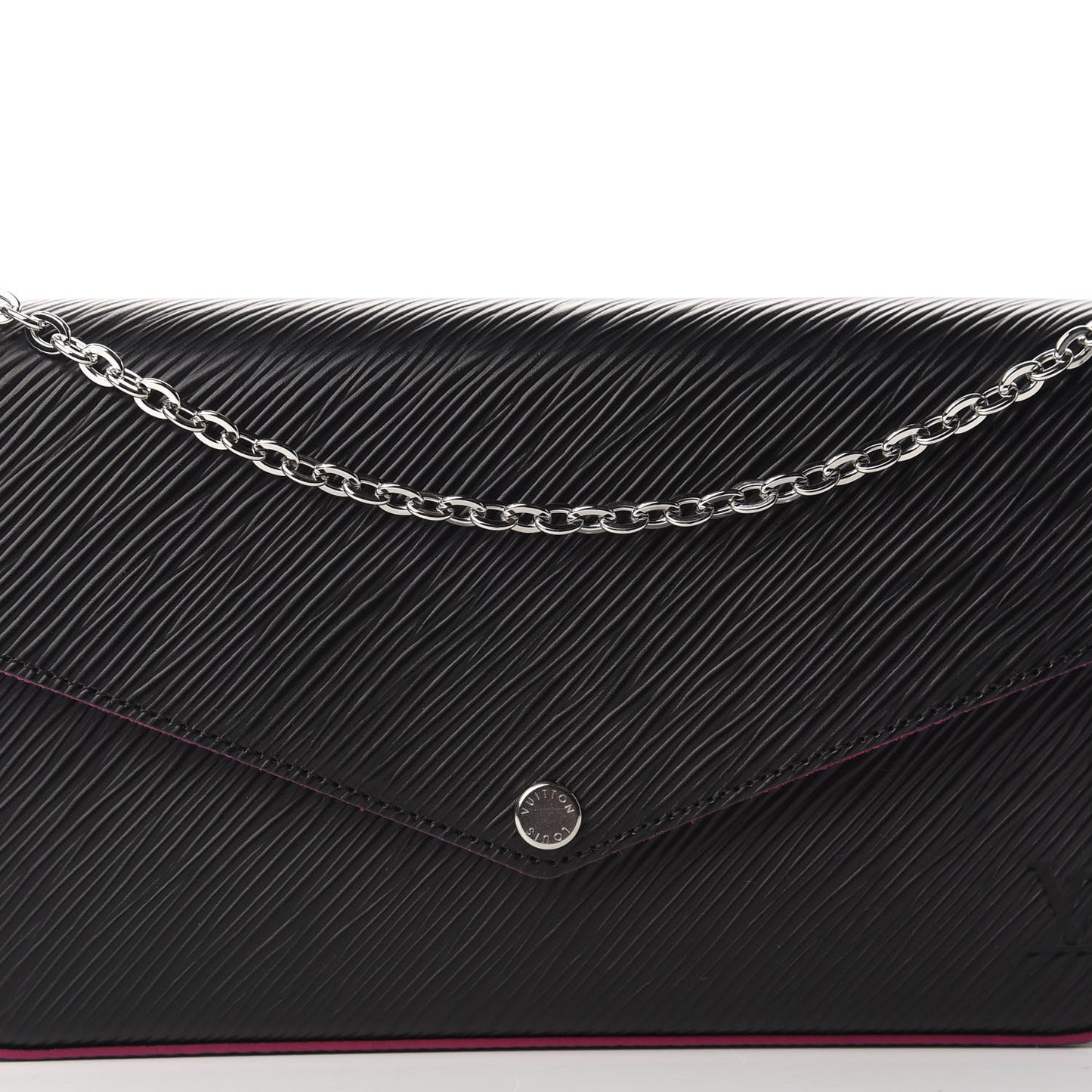 Epi Pochette Felicie Black Hot Pink