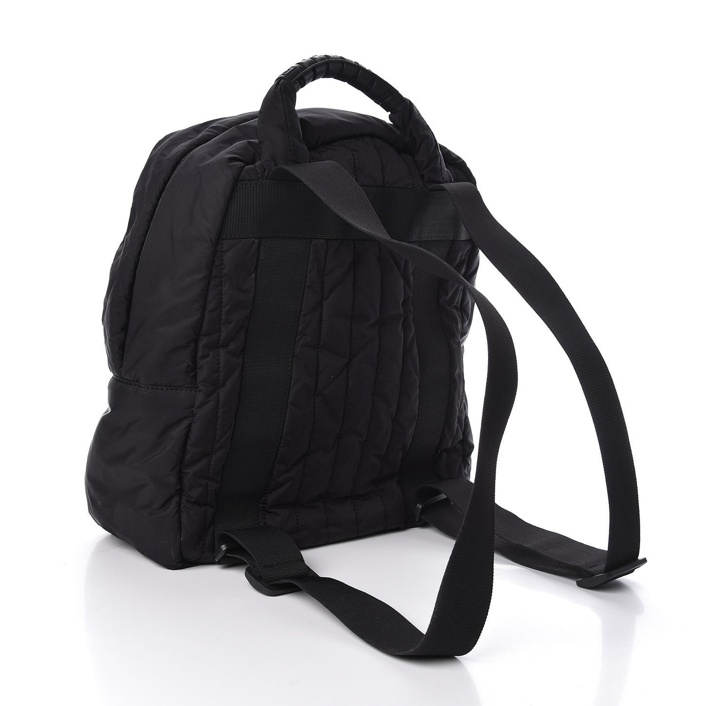 Nylon Embroidered CC Backpack White Black