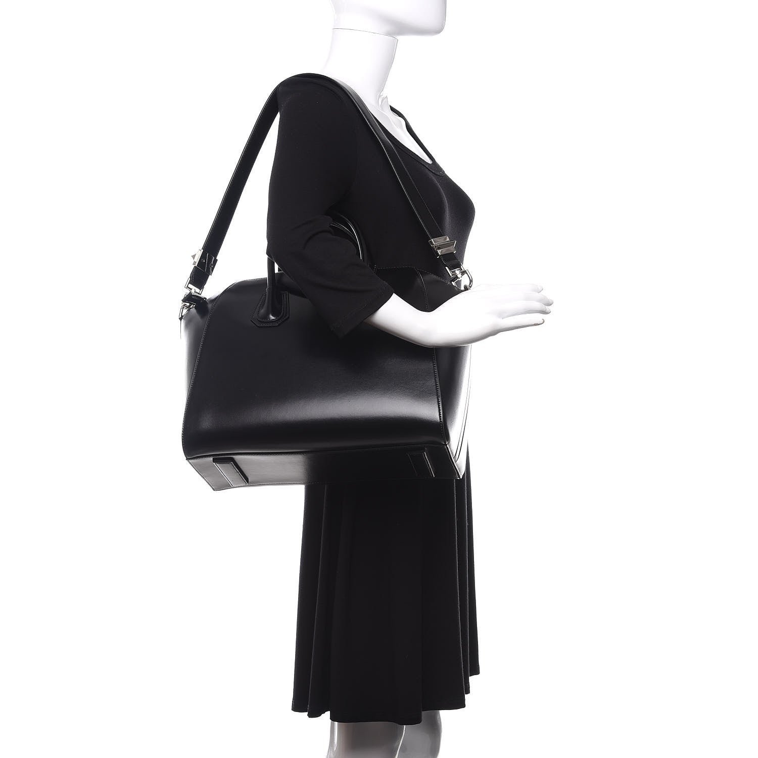 Givenchy Shiny Lord Calfskin Medium Antigona Black 2 of 11