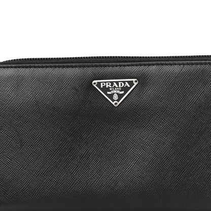 Prada Tessuto Nylon Zip Around Wallet Black 12 of 13