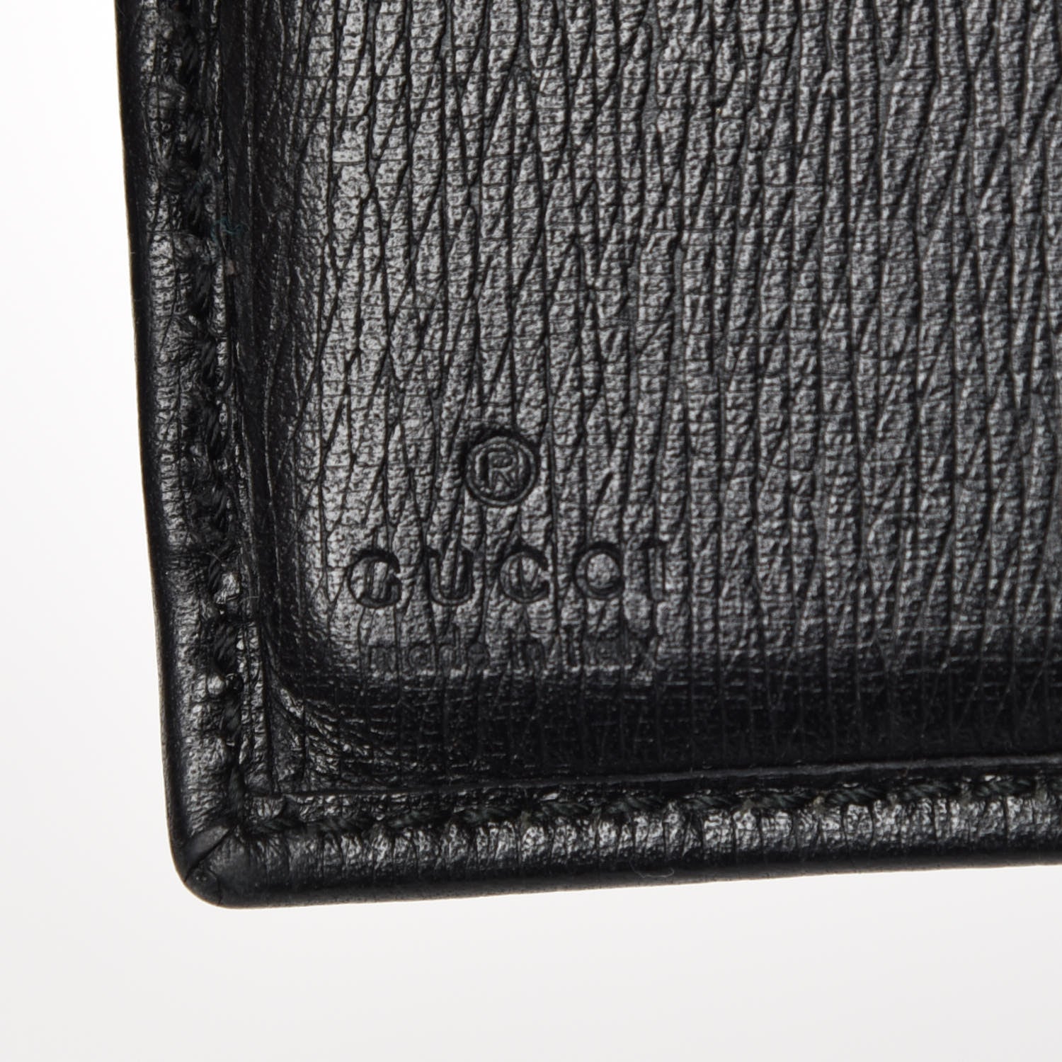 Gucci Calfskin Interlocking G French Wallet Black 6 of 7
