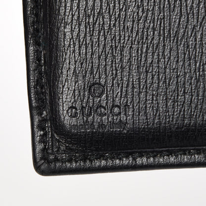 Gucci Calfskin Interlocking G French Wallet Black 6 of 7