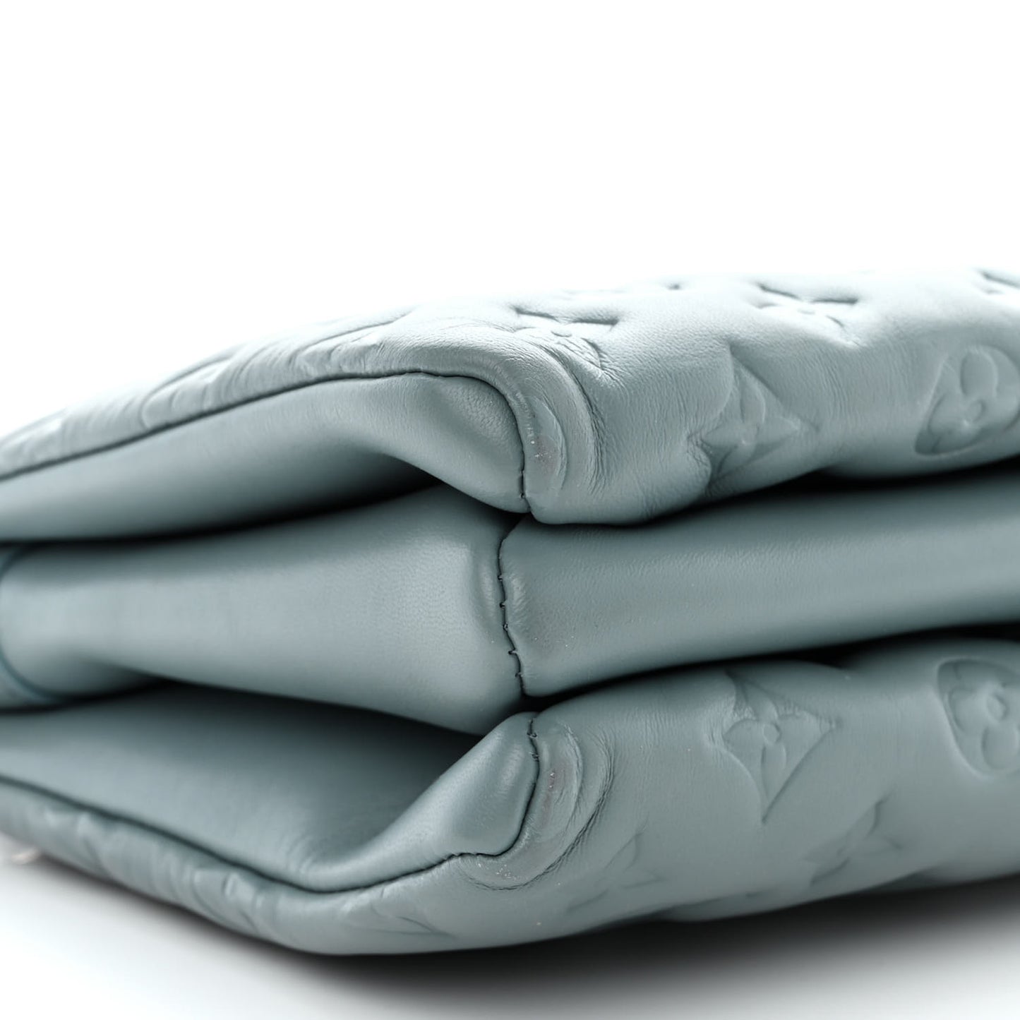 Lambskin Embossed Monogram Coussin PM Blue Glacier