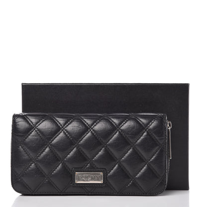 Chanel Aged Calfskin Quilted Paris New York PNY Wallet Black 10 of 11