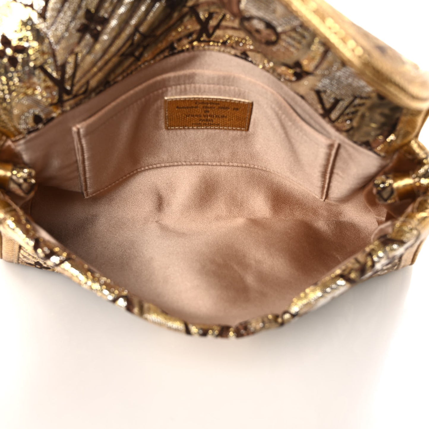Monogram Brocade Thalie Clutch Gold