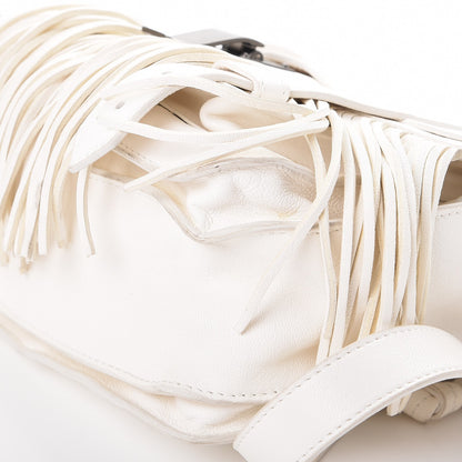 Proenza Schouler Lambskin Fringe PS1 Crossbody Pouch White 10 of 17