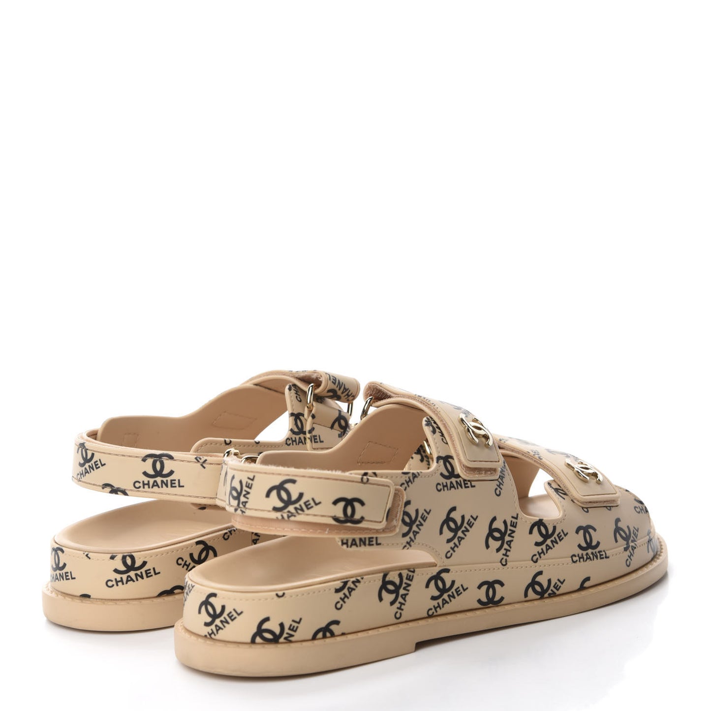 Rubber CC Dad Sandals 38 Beige