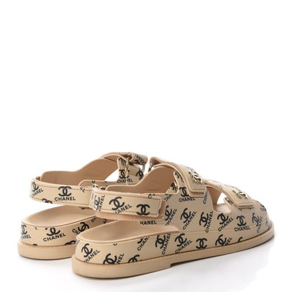 Chanel Rubber CC Dad Sandals 38 Beige 4 of 11