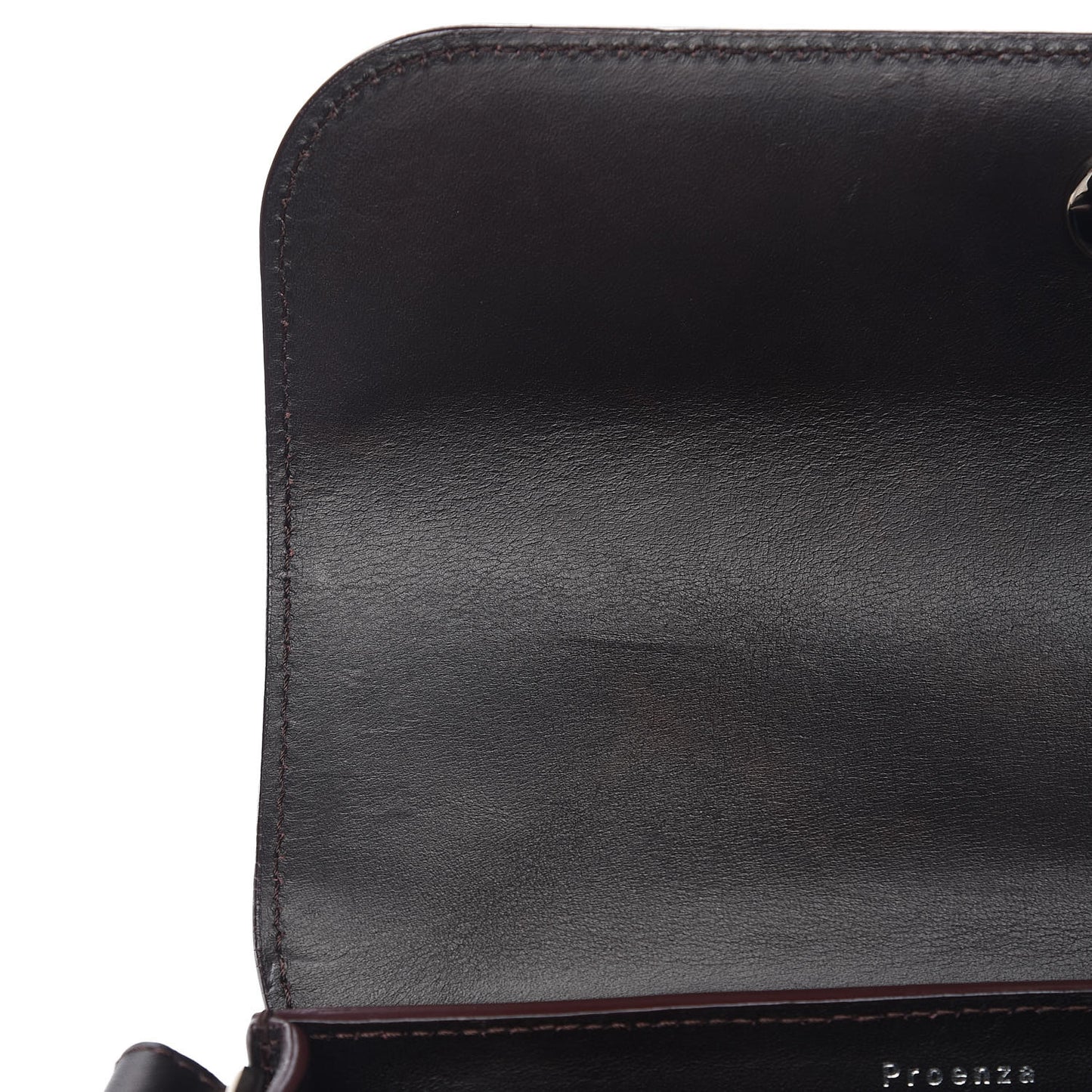Diamond Calfskin Embossed Mini PS11 Classic Shoulder Bag Dark Brown