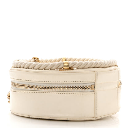 Chanel Crumpled Calfskin Cotton Small En Vogue Round Bag White 4 of 12
