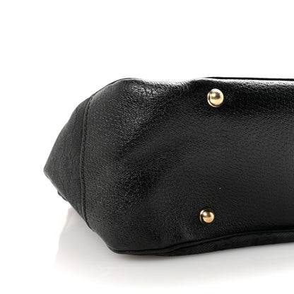 Gucci Monogram Bamboo Medium Top Handle Bag Black 9 of 10