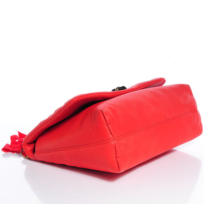 Lanvin Quilted Lambskin Happy Medium Shoulder Bag Coquelicot Orange 4 of 12
