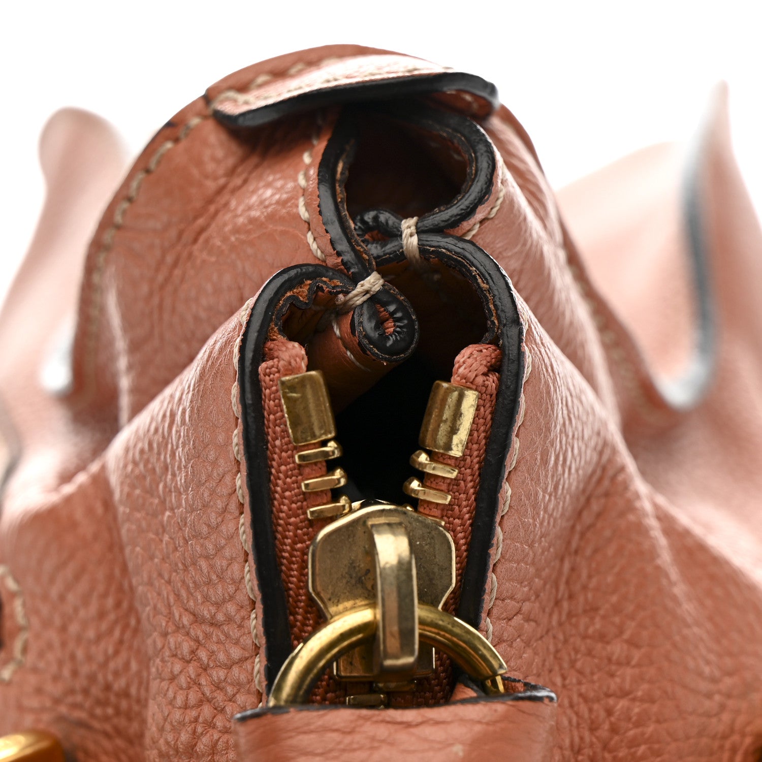 Chloe Calfskin Large Marcie Satchel Coral 12 of 14