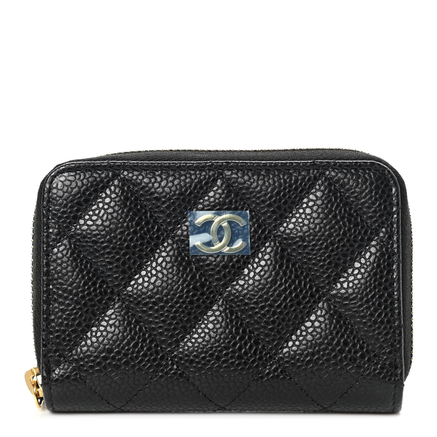 Chanel Caviar Quilted Zip Coin Purse Black 1 of 7