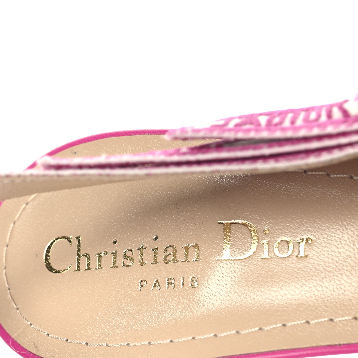 Christian Dior Satin Ribbon Embroidered J'Adior Slingback 65mm