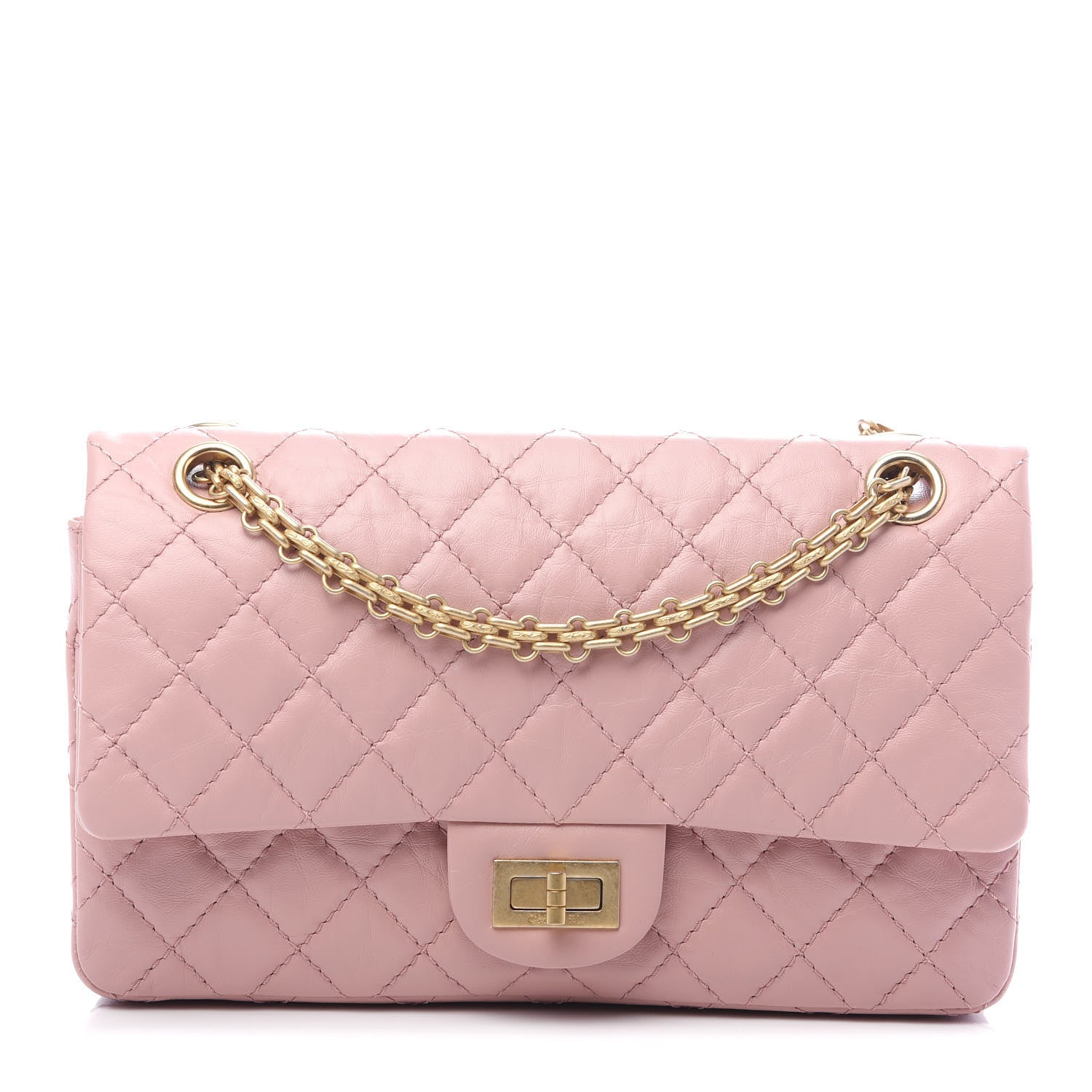 Chanel Aged Calfskin Quilted 2.55 Reissue 225 Flap Pink 1 of 10