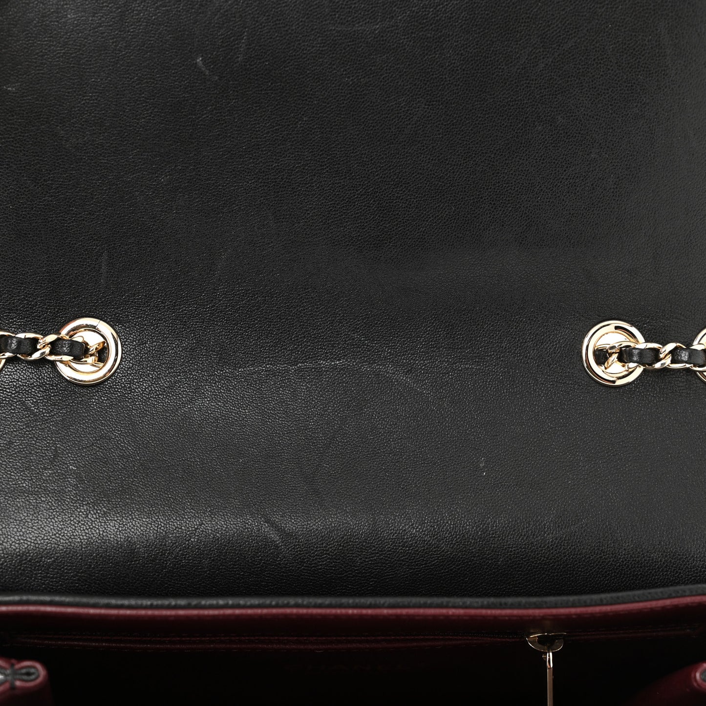 Sheepskin Quilted Beauty Lock Flap Black