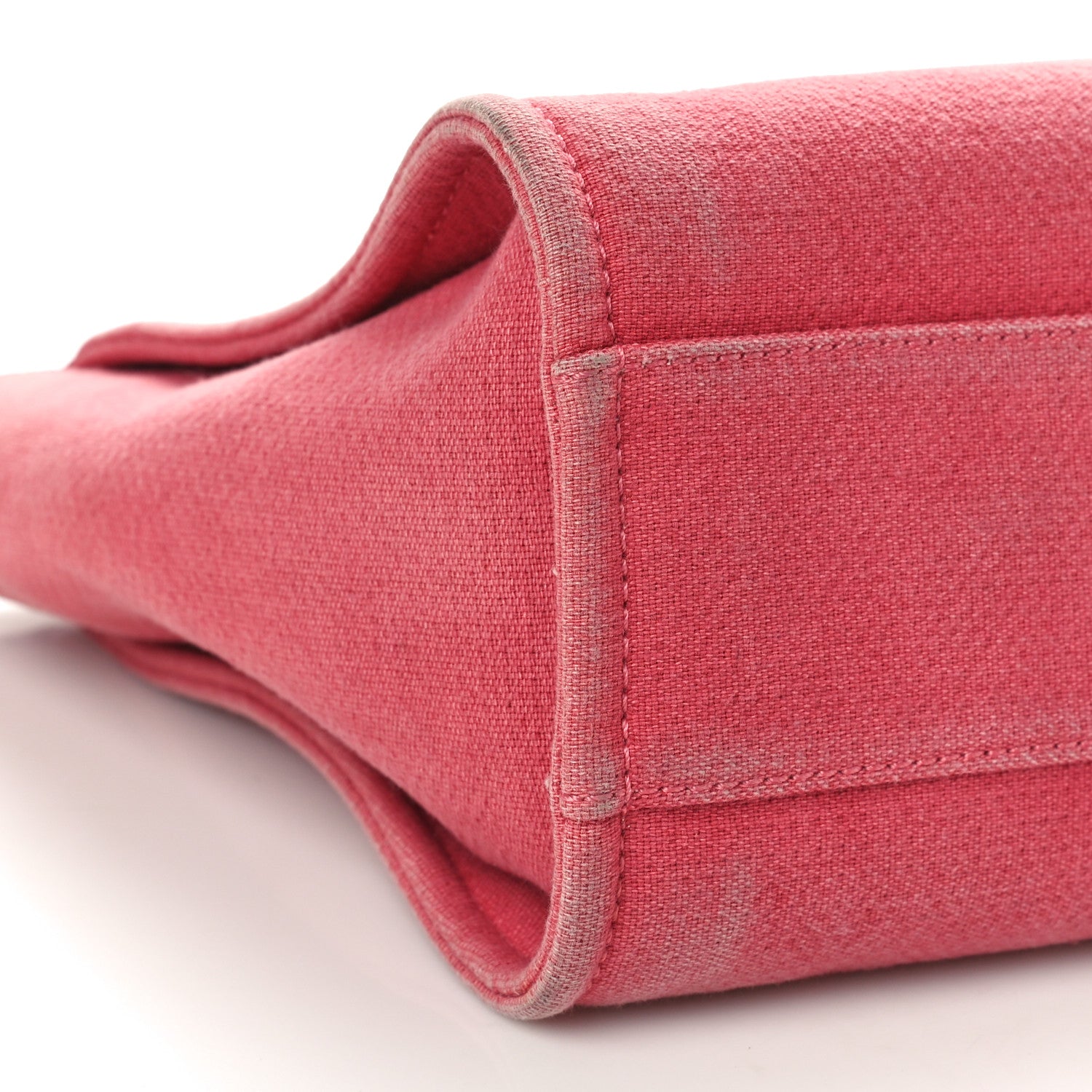 Chanel Canvas Small Deauville Tote Red 9 of 11