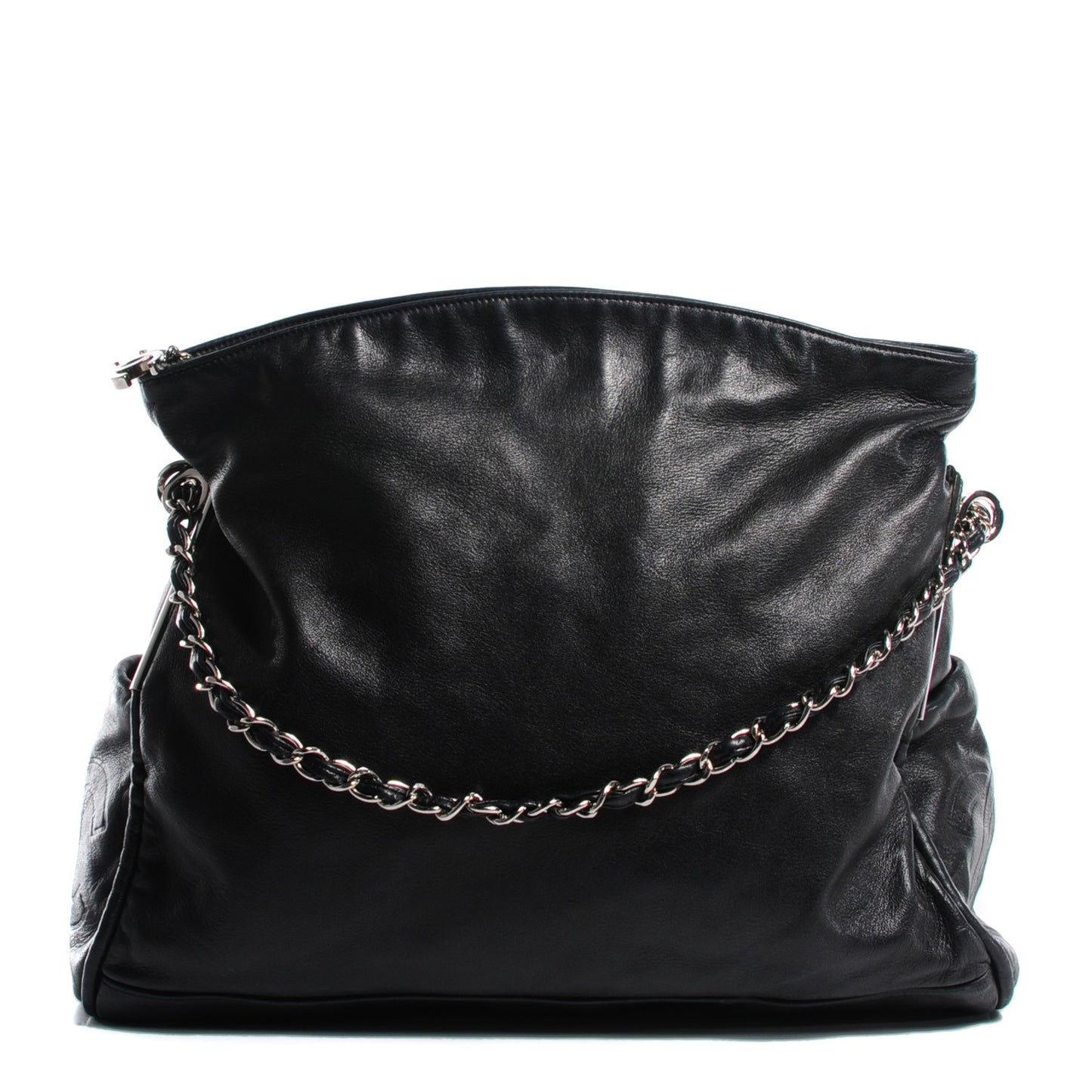 Lambskin Large Ultimate Soft Tote Black