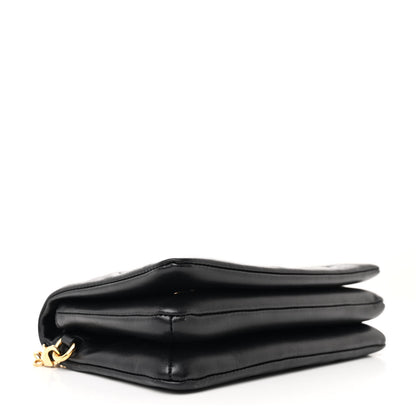 Louis Vuitton Lambskin Embossed Monogram Pochette Coussin Black 4 of 10