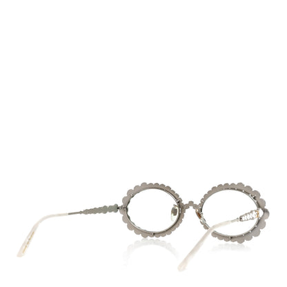 Gucci Crystal Oval Sunglasses GG0620S Silver 4 of 6