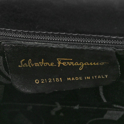 Salvatore Ferragamo Brushed Off Calfskin Iconic Large Top Handle Bag Black 6 of 11