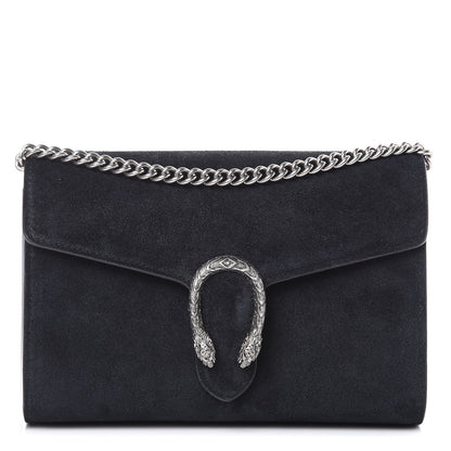 Gucci Suede Mini Dionysus Chain Wallet Black 1 of 12