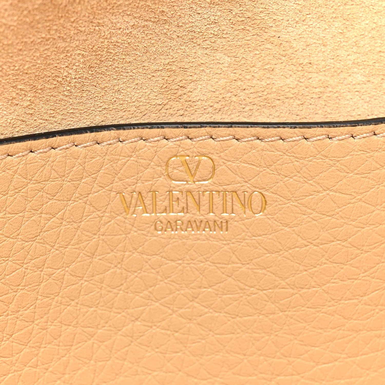 Valentino Garavani Soft Grainy Calfskin Alltime Shoulder Bag Cappuccino 6 of 8