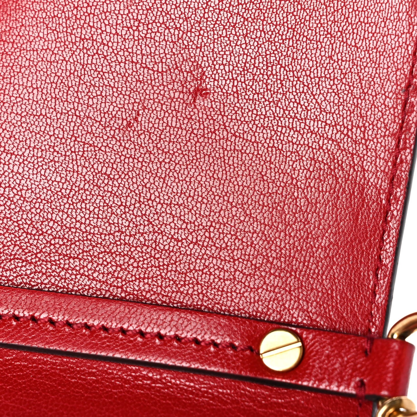 Goatskin Quilted Small GV3 Shoulder Bag Vermilion