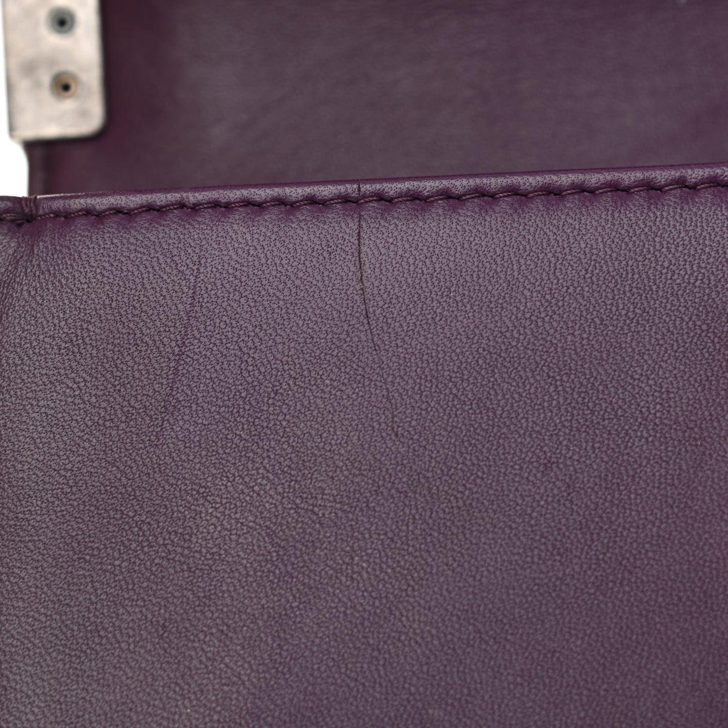 Velvet Quilted Small Boy Flap Purple
