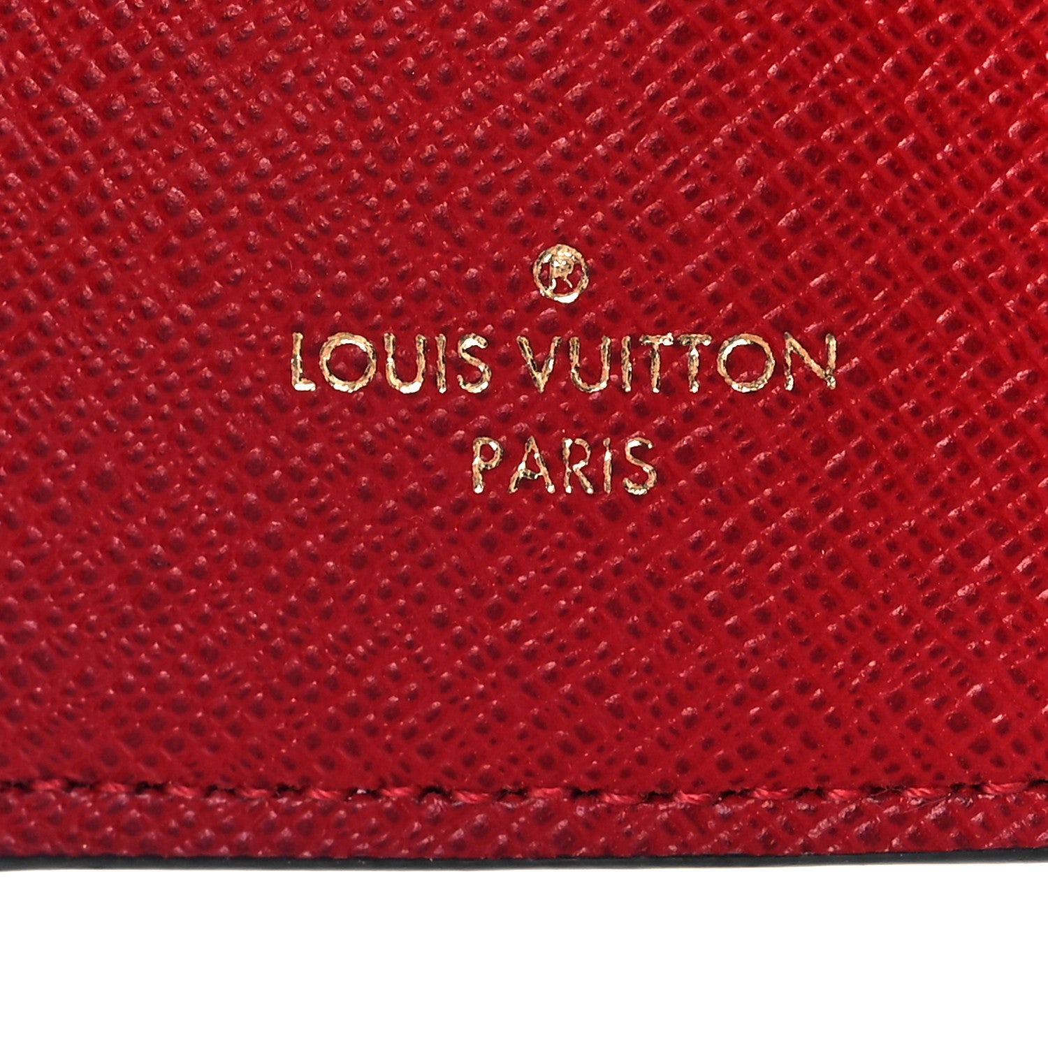 Louis Vuitton Damier Ebene Victorine Wallet Red 6 of 9