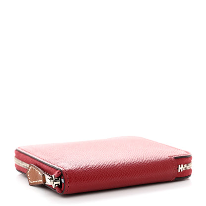 Hermes Epsom Silk'in Compact Wallet Rouge Sellier 4 of 9