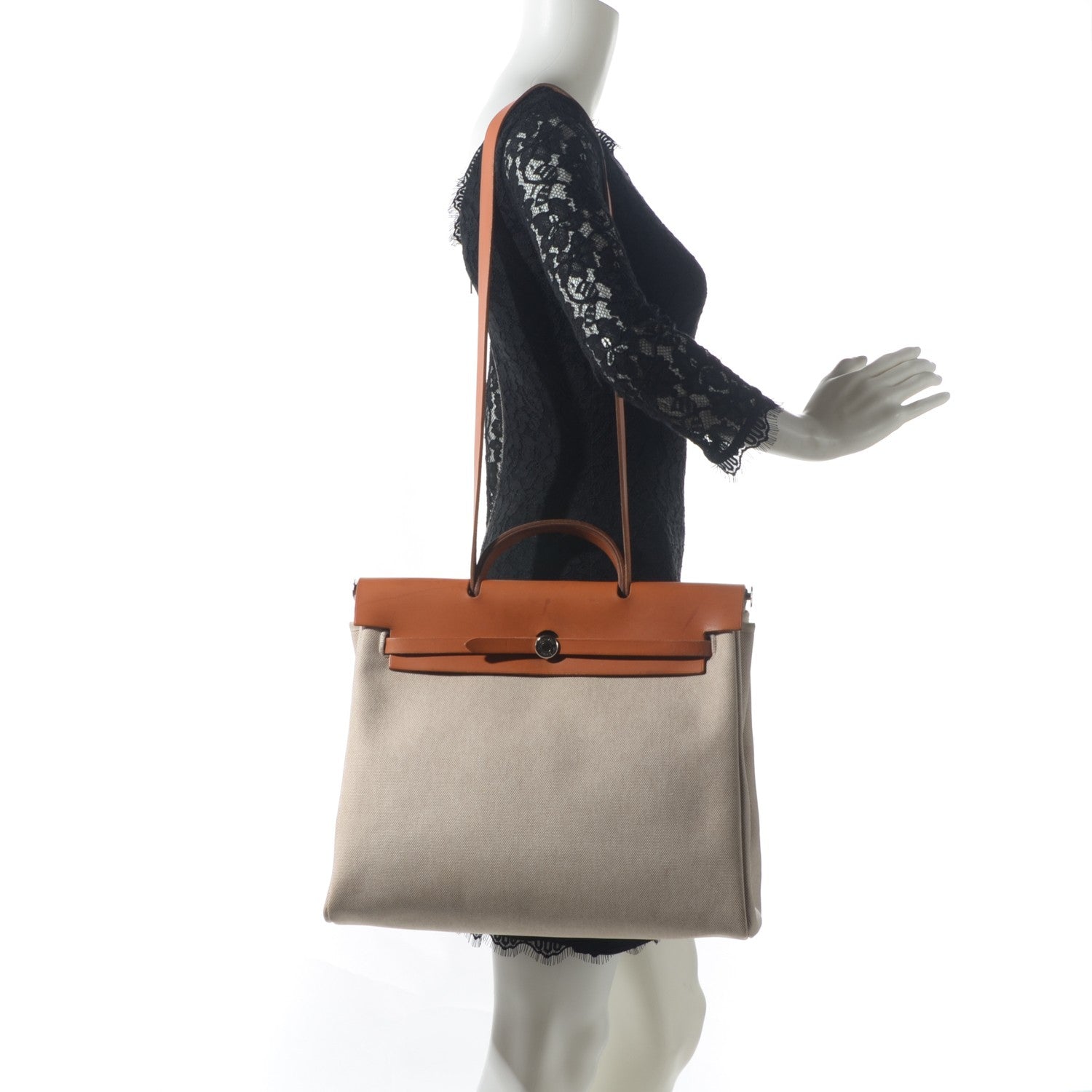 Hermes Toile Vache Hunter Herbag 39 MM Natural 4 of 21
