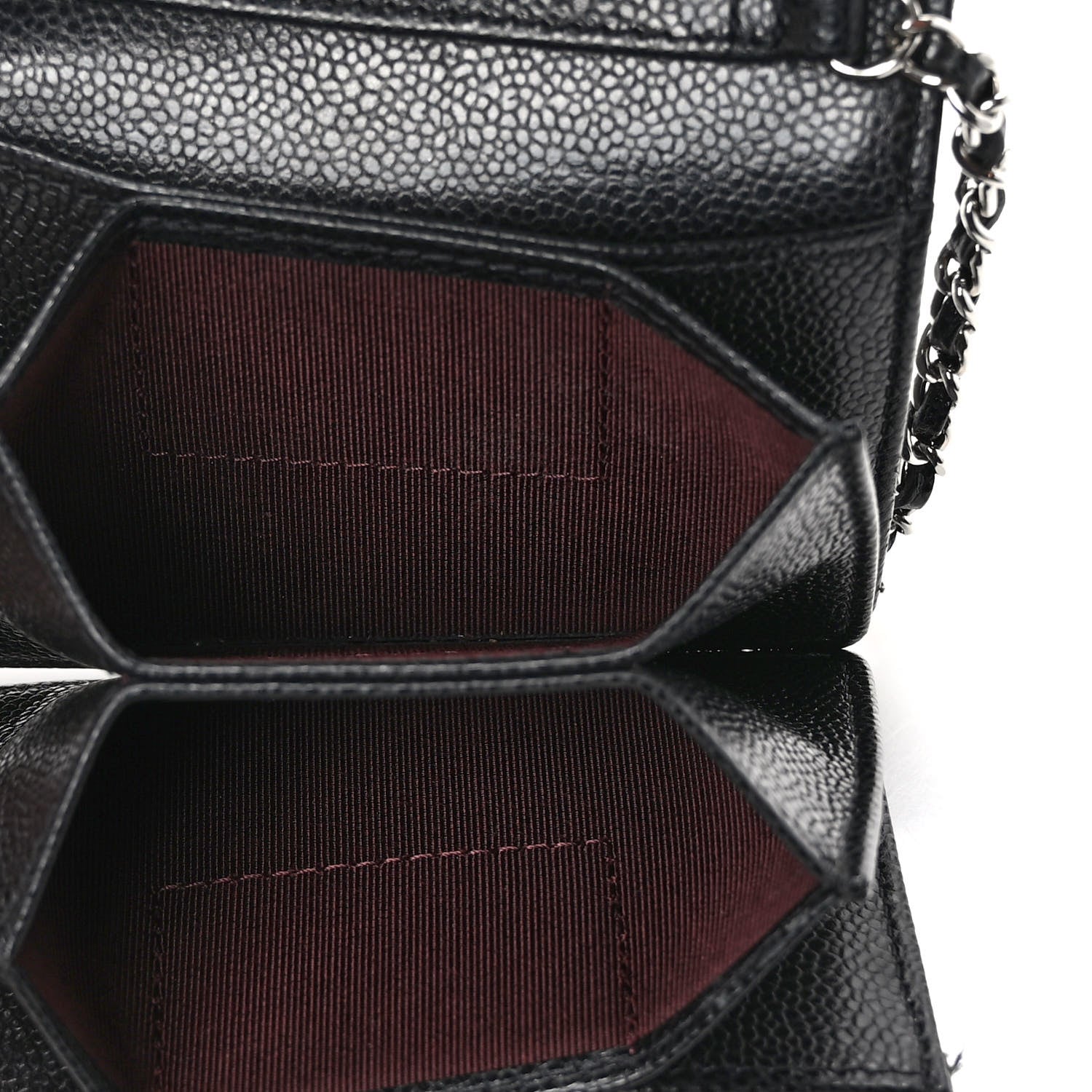 Chanel Caviar Quilted Flap Card Holder On Chain Black 5 of 9