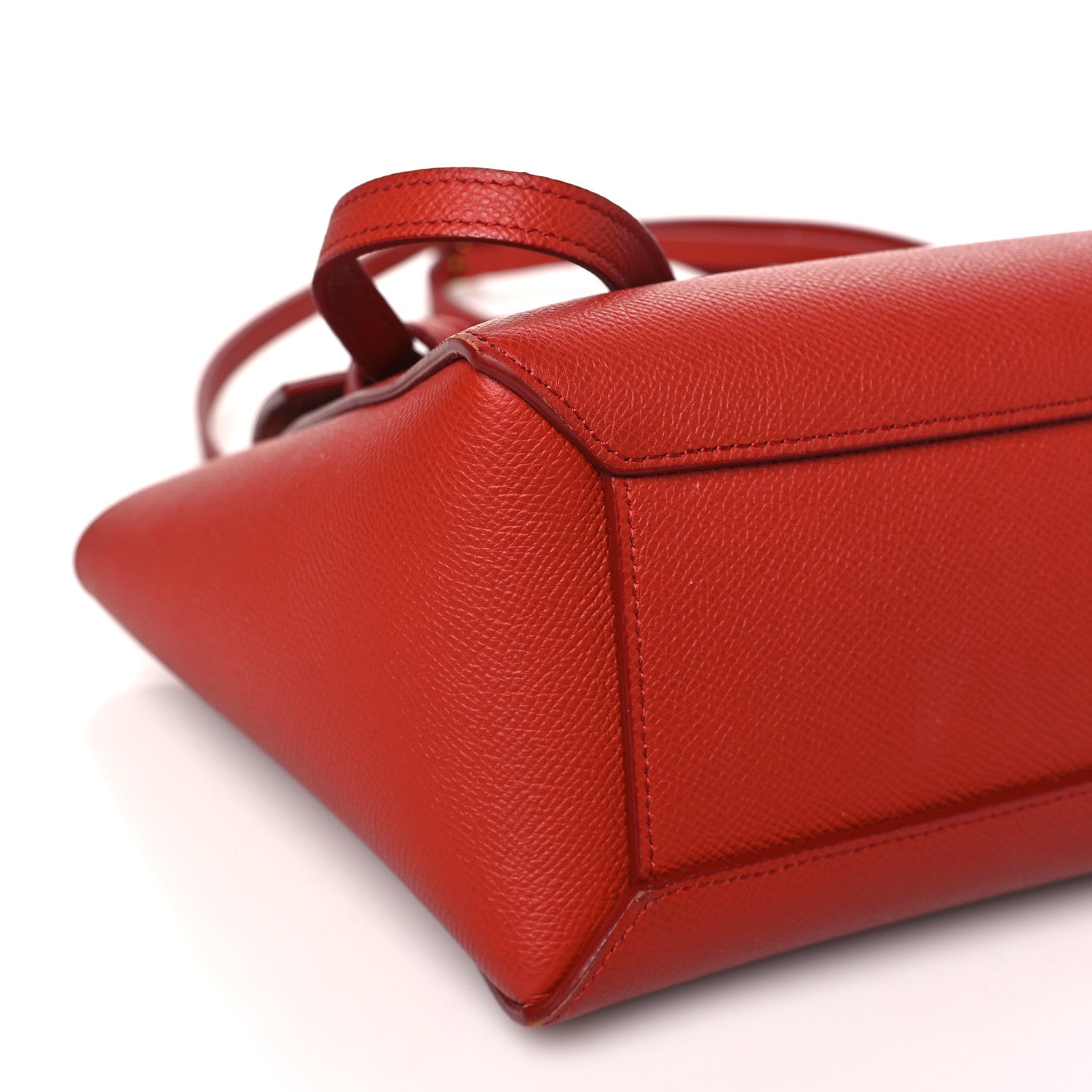 Celine Grained Calfskin Nano Belt Bag Coquelicot 9 of 12