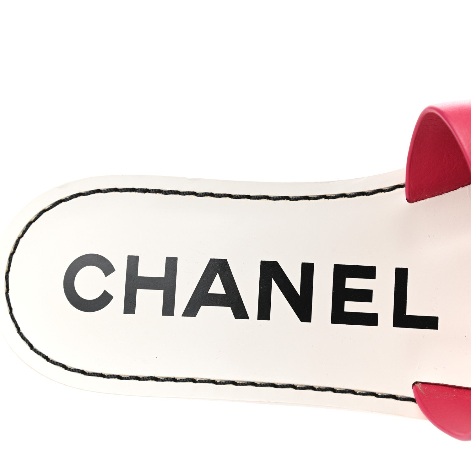 Chanel Calfskin CC Mules 39 Dark Pink White 7 of 10