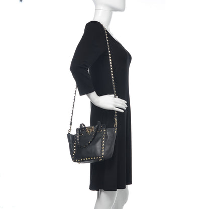 Valentino Garavani Vitello Mini Rockstud Tote Black 2 of 18