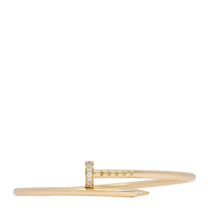 Cartier 18K Yellow Gold Diamond Small Juste Un Clou Bracelet 14 1 of 5